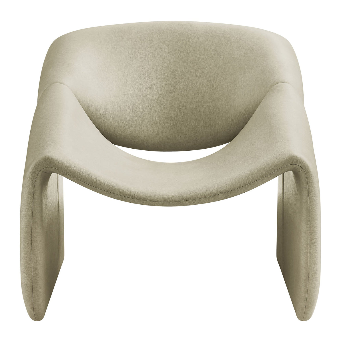 Fauteuil d'appoint en similicuir courbé Vivi