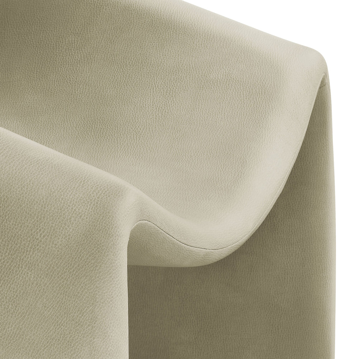 Fauteuil d'appoint en similicuir courbé Vivi
