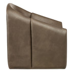 Fauteuil d'appoint en similicuir courbé Vivi