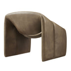 Fauteuil d'appoint en similicuir courbé Vivi