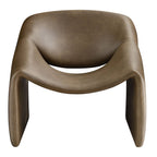 Fauteuil d'appoint en similicuir courbé Vivi
