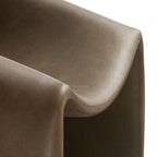 Fauteuil d'appoint en similicuir courbé Vivi