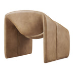 Fauteuil d'appoint en similicuir courbé Vivi