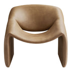 Fauteuil d'appoint en similicuir courbé Vivi