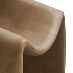 Fauteuil d'appoint en similicuir courbé Vivi