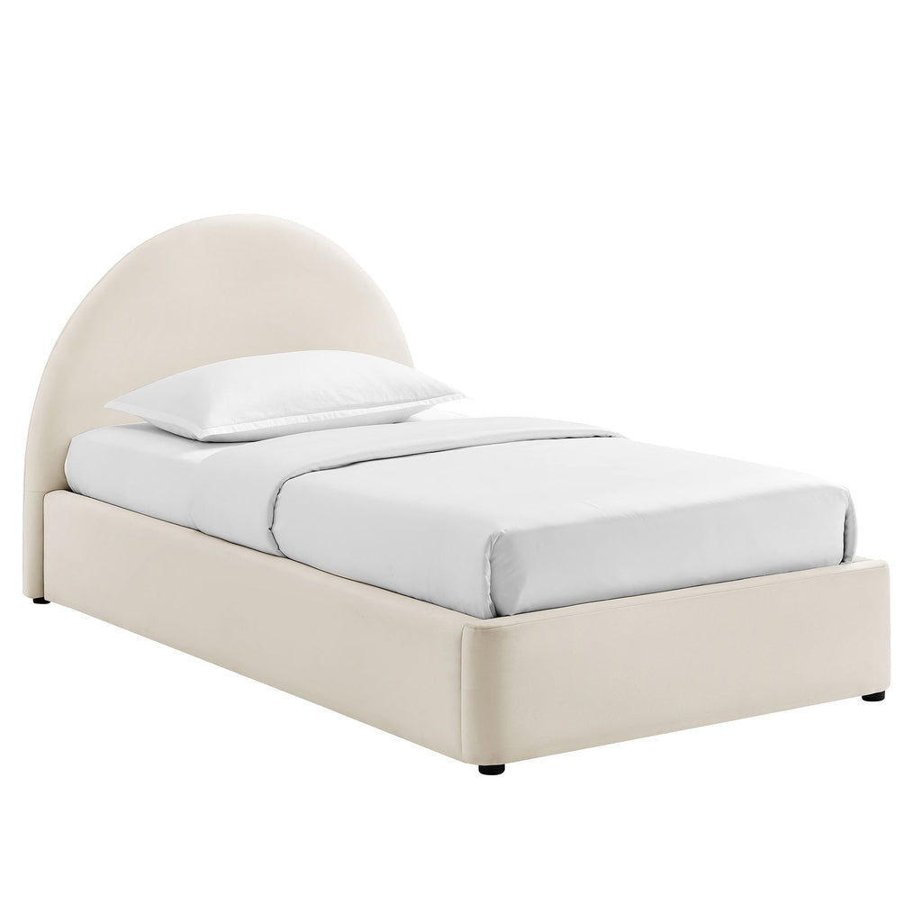 Cadre de lit plateforme de rangement Arched Performance Velvet Resort