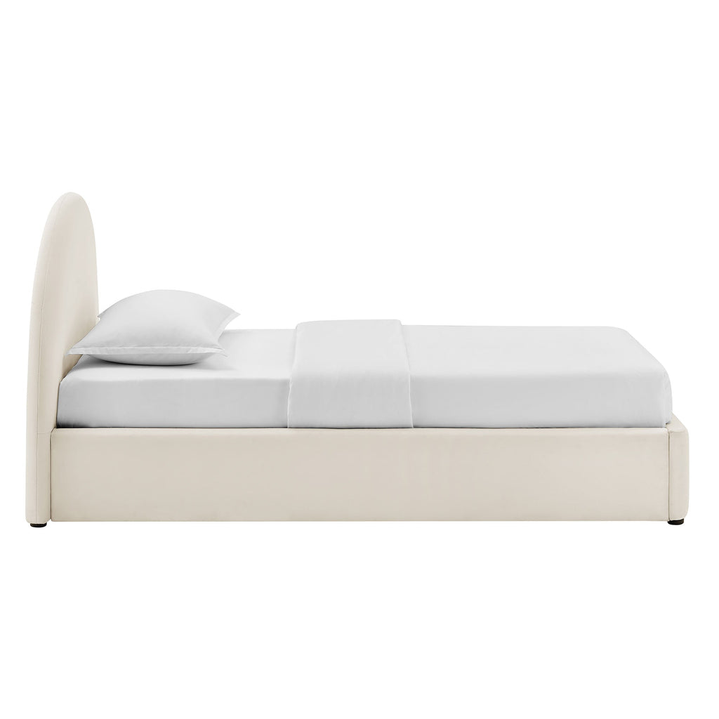 Cadre de lit plateforme de rangement Arched Performance Velvet Resort