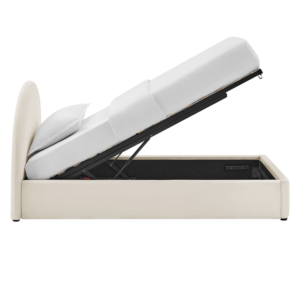 Cadre de lit plateforme de rangement Arched Performance Velvet Resort