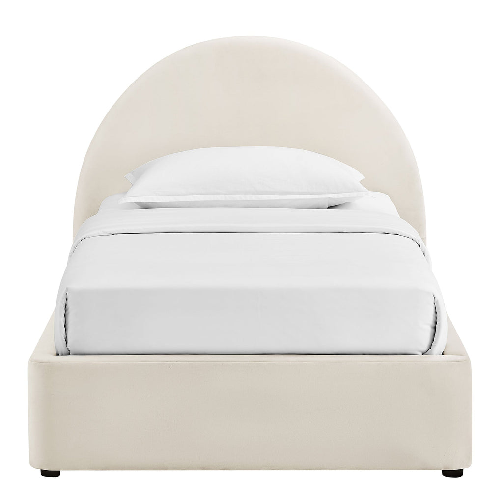 Cadre de lit plateforme de rangement Arched Performance Velvet Resort