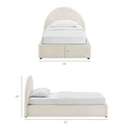 Cadre de lit plateforme de rangement Arched Performance Velvet Resort