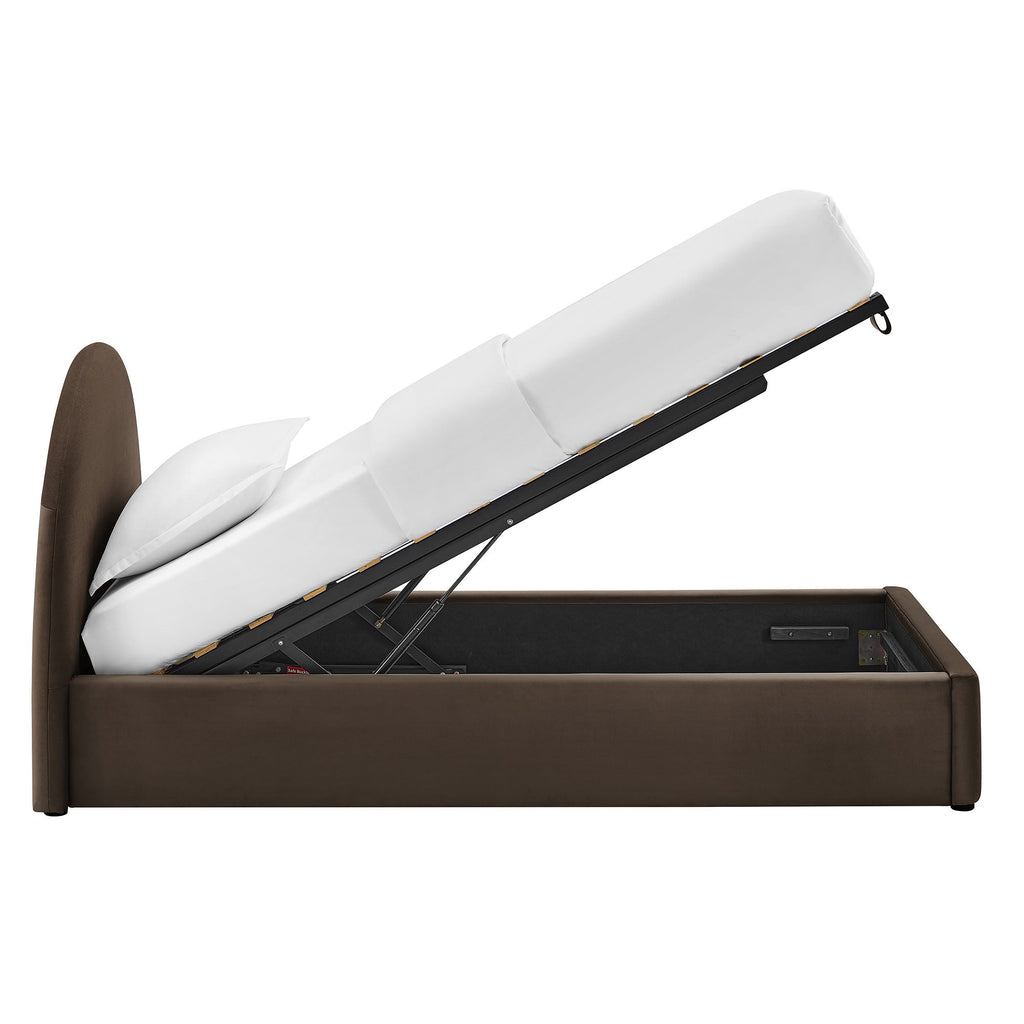Cadre de lit plateforme de rangement Arched Performance Velvet Resort