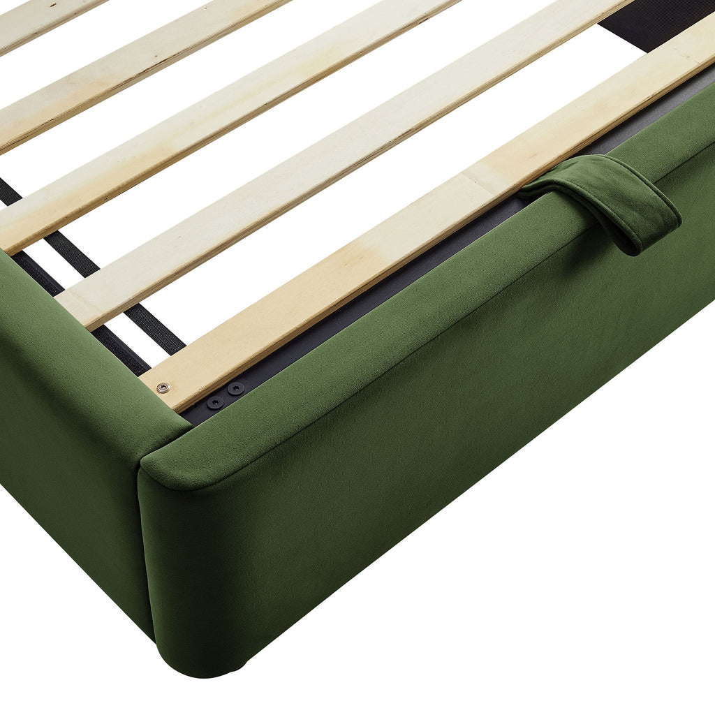 Cadre de lit plateforme de rangement Arched Performance Velvet Resort
