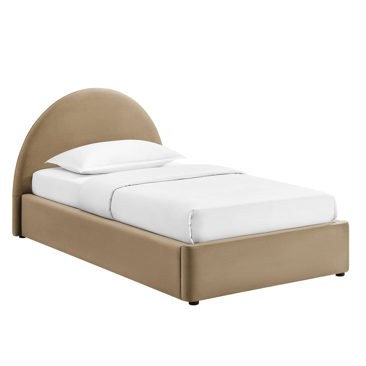Cadre de lit plateforme de rangement Arched Performance Velvet Resort