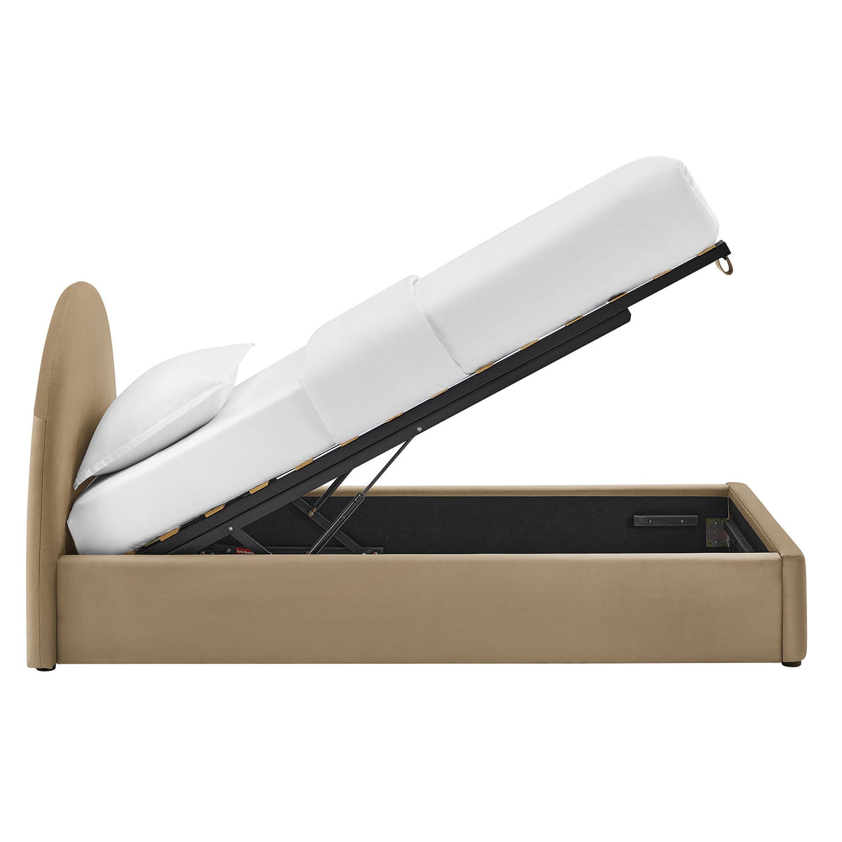 Cadre de lit plateforme de rangement Arched Performance Velvet Resort