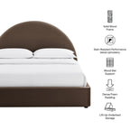 Cadre de lit plateforme de rangement Arched Performance Velvet Resort