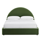 Cadre de lit plateforme de rangement Arched Performance Velvet Resort