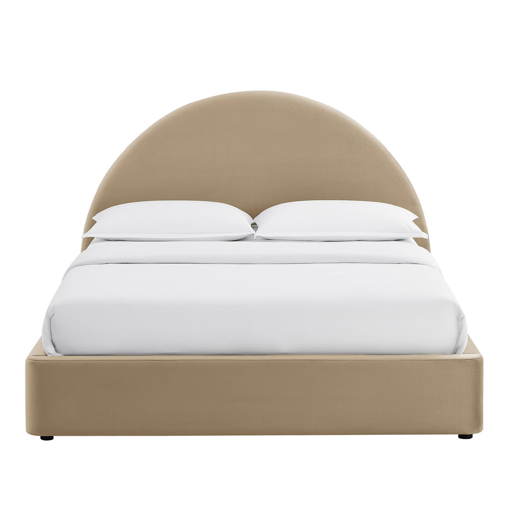 Cadre de lit plateforme de rangement Arched Performance Velvet Resort