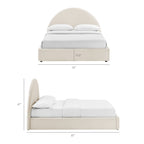 Cadre de lit plateforme de rangement Arched Performance Velvet Resort