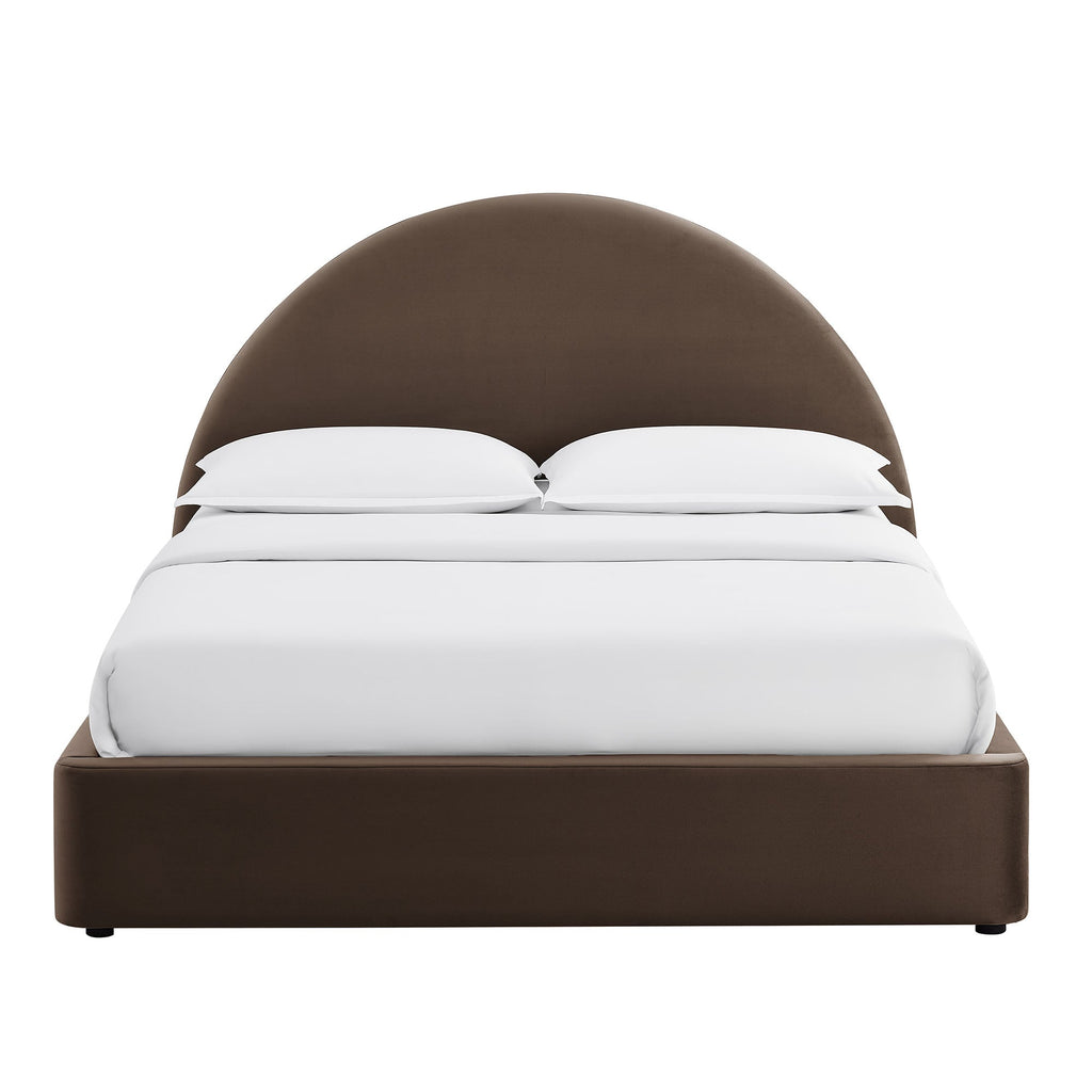 Cadre de lit plateforme de rangement Arched Performance Velvet Resort