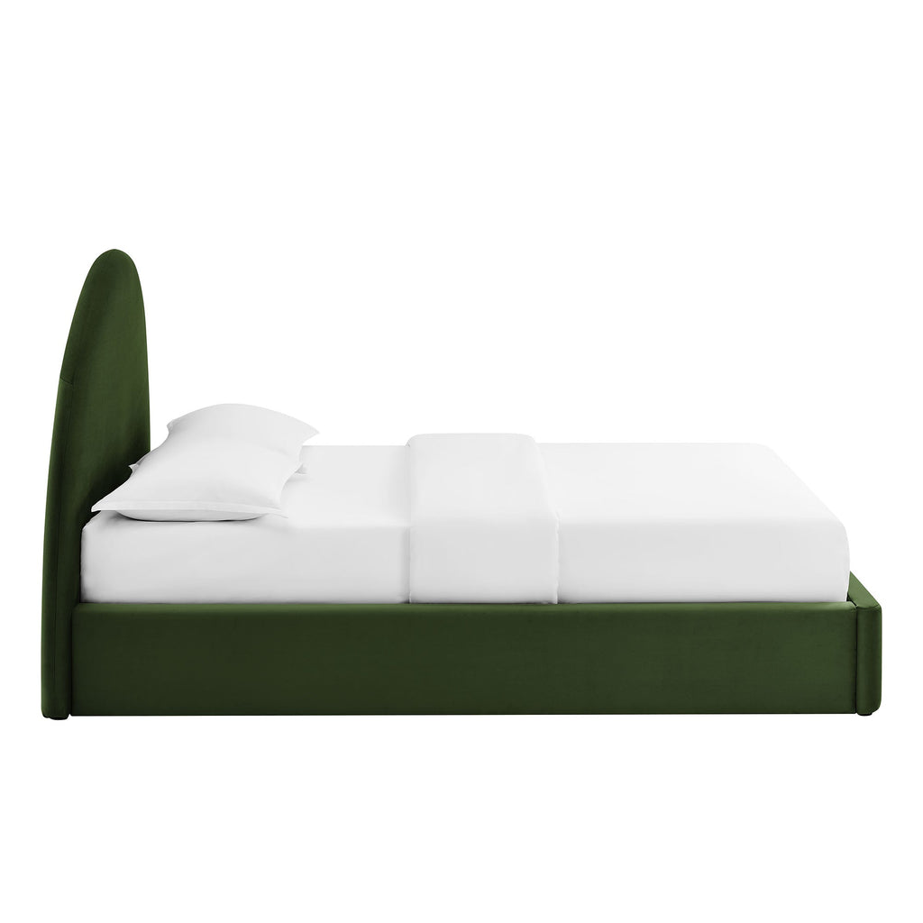 Cadre de lit plateforme de rangement Arched Performance Velvet Resort
