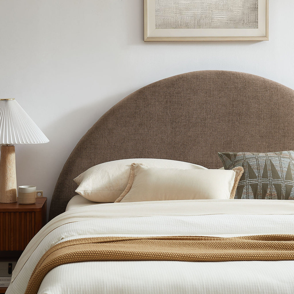Cadre de lit plateforme rembourré en tissu avec rangement Resort