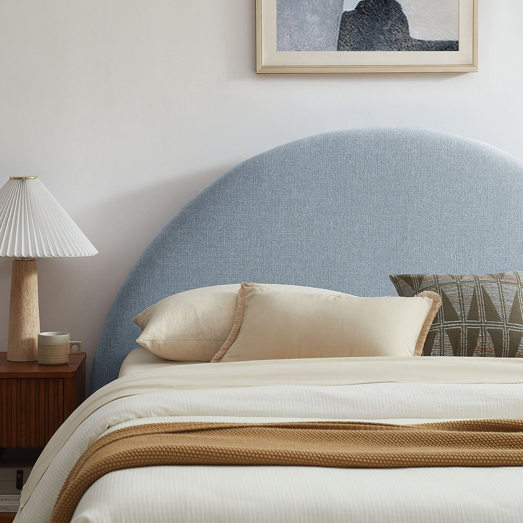 Cadre de lit plateforme rembourré en tissu avec rangement Resort