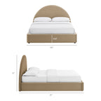 Cadre de lit plateforme de rangement Arched Performance Velvet Resort