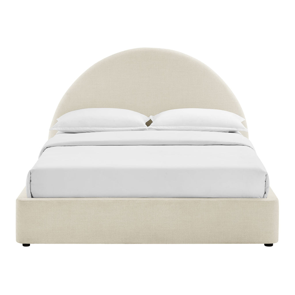Cadre de lit plateforme rembourré en tissu avec rangement Resort
