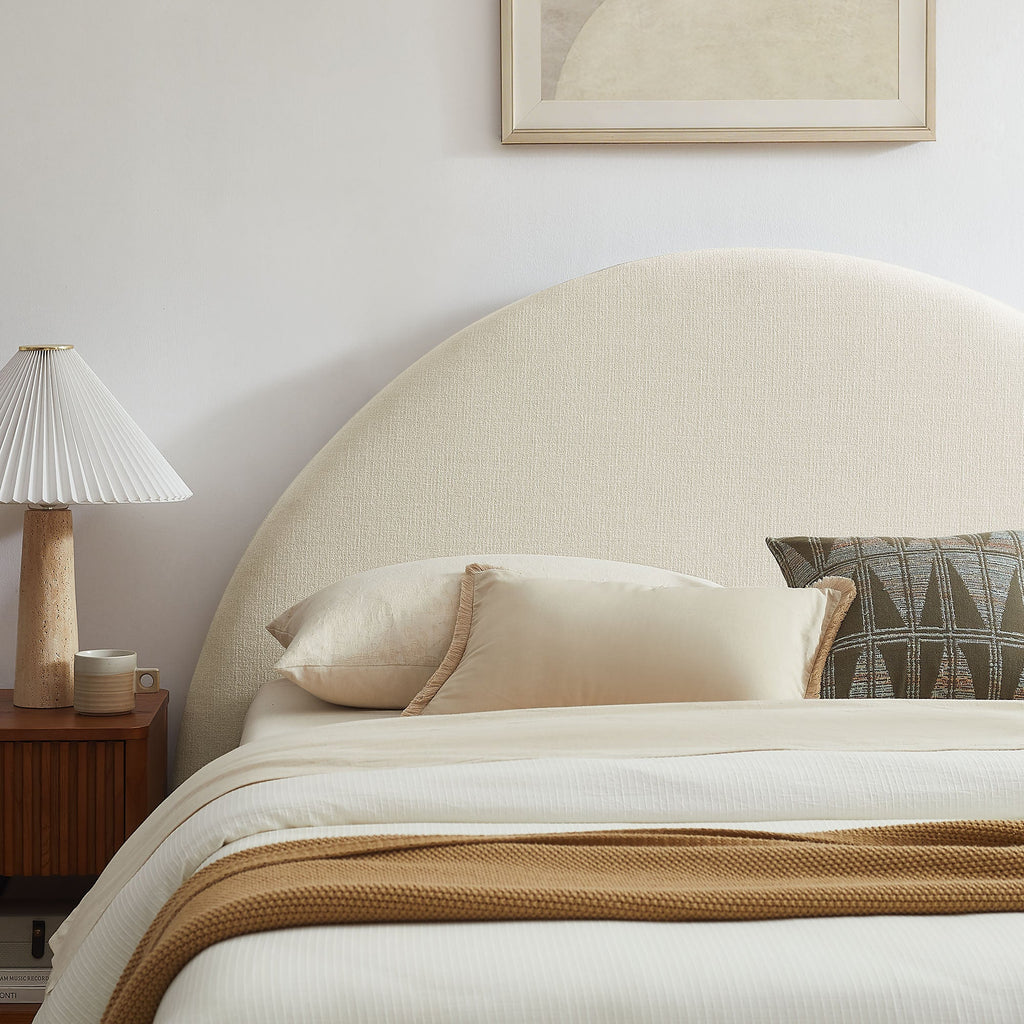 Cadre de lit plateforme rembourré en tissu avec rangement Resort