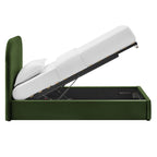 Cadre de lit plateforme de rangement Keynote en velours performant
