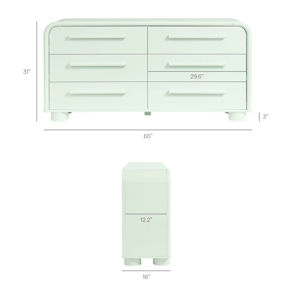Commode Bellamy Courbée 6 Tiroirs
