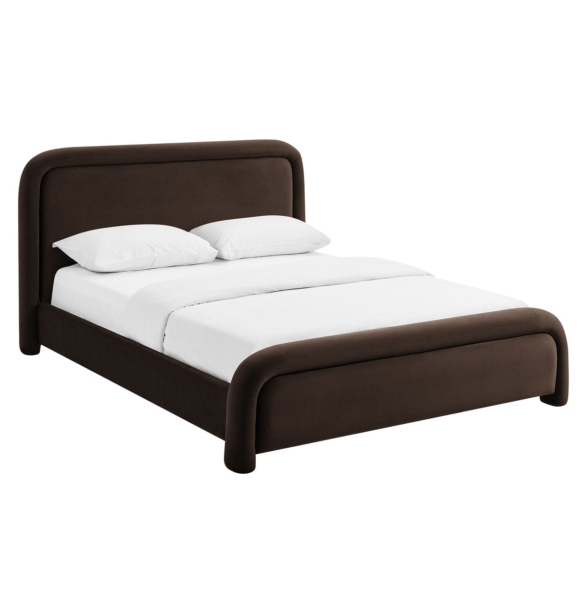 Lit plateforme en velours performant Beck