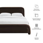 Lit plateforme en velours performant Beck