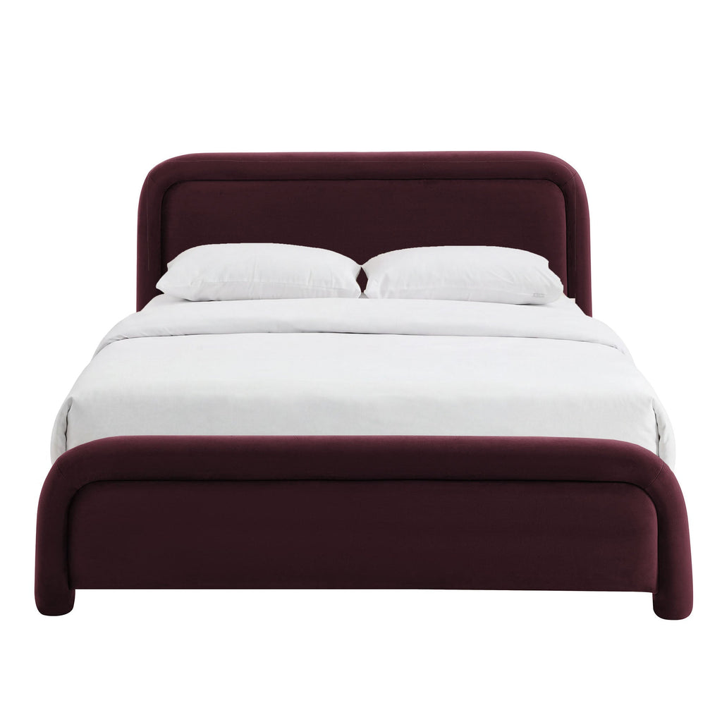 Lit plateforme en velours performant Beck