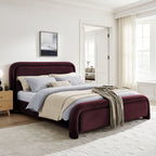 Lit plateforme en velours performant Beck