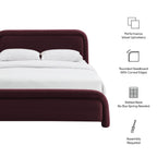 Lit plateforme en velours performant Beck