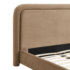 Lit plateforme en velours performant Beck