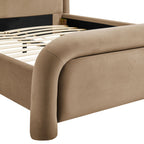 Lit plateforme en velours performant Beck