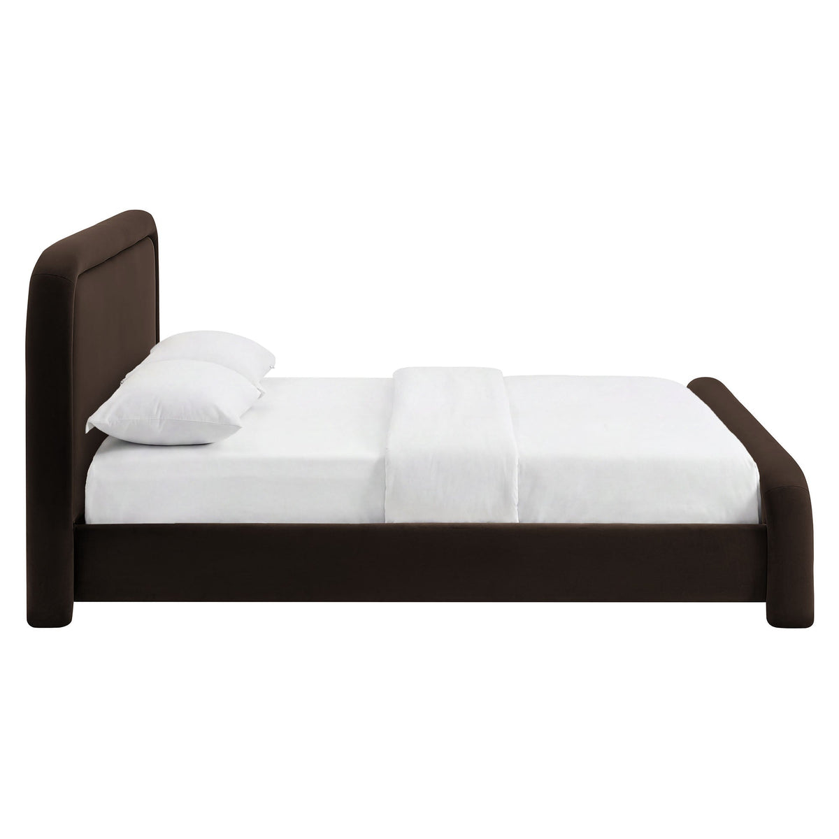 Lit plateforme en velours performant Beck
