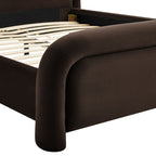 Lit plateforme en velours performant Beck