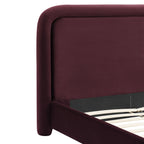 Lit plateforme en velours performant Beck