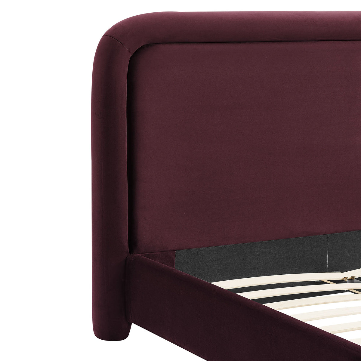 Lit plateforme en velours performant Beck