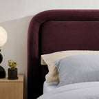 Lit plateforme en velours performant Beck