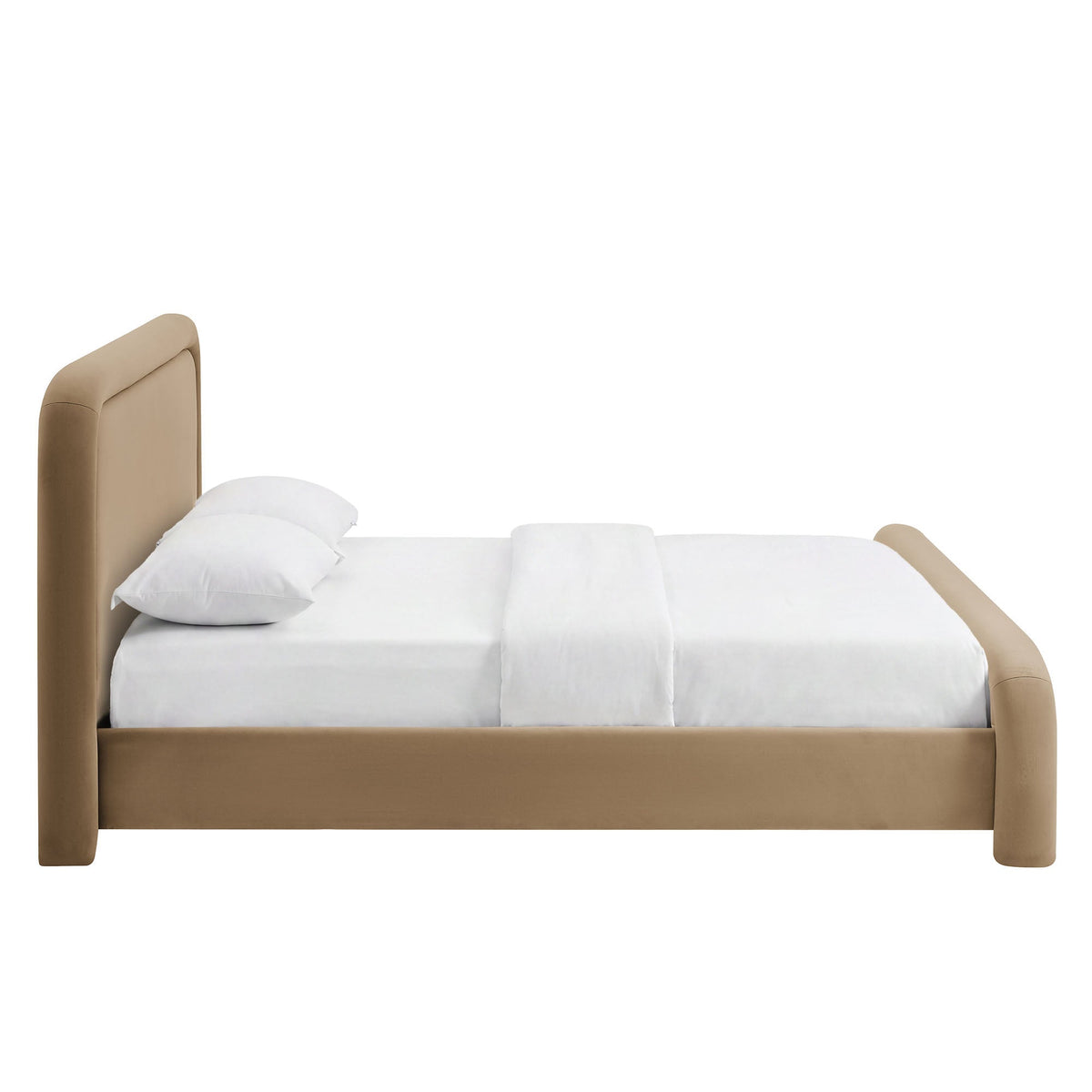 Lit plateforme en velours performant Beck