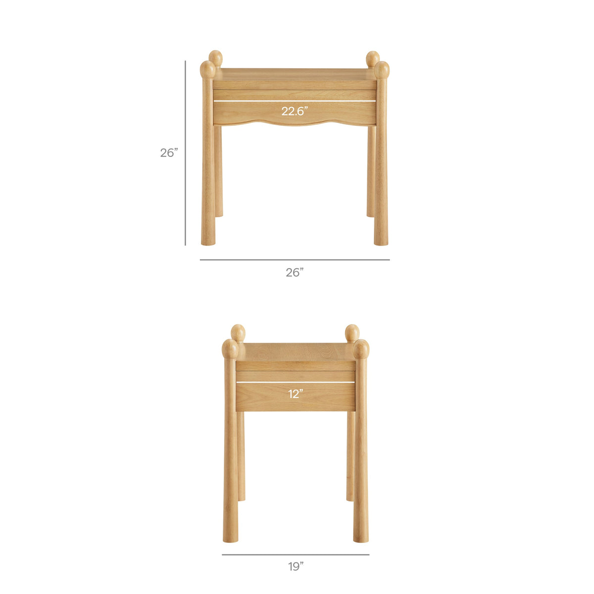 Table de chevet ou d'appoint Darcy Wood