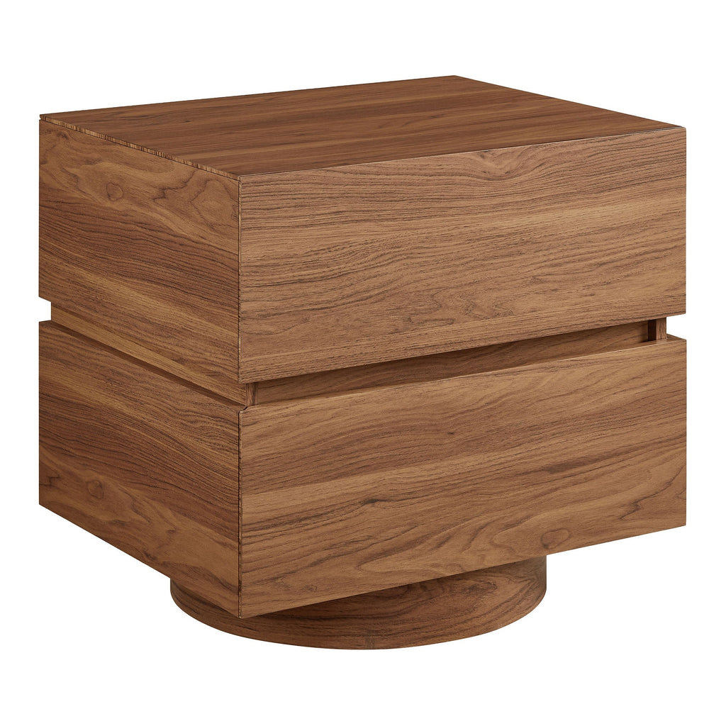 Table de chevet à 2 tiroirs avec piédestal flottant Koval